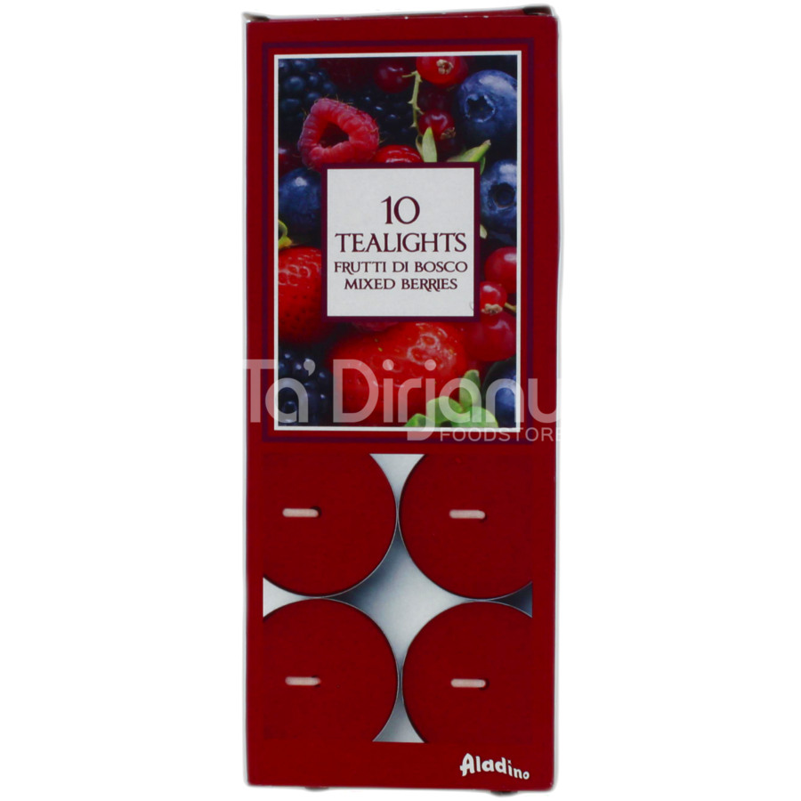 Aladino 10 Tealights Forest Fruits Mixed with Berries Fruits Rouges