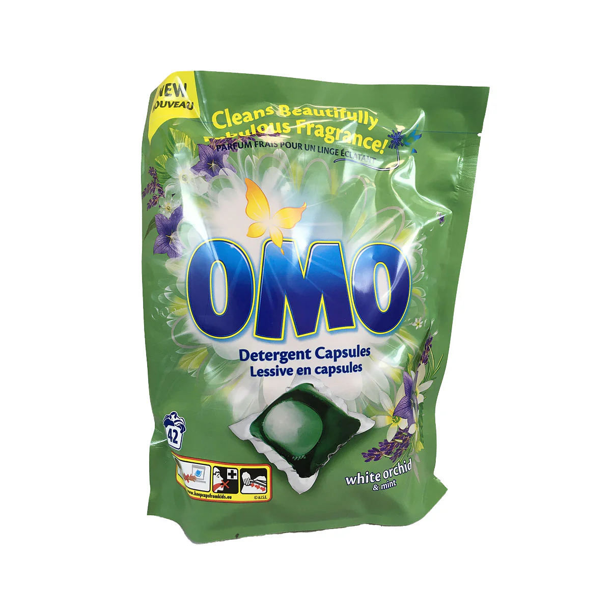 Omo guarantee Laundry Capsules White Orchid & Mind 42pk