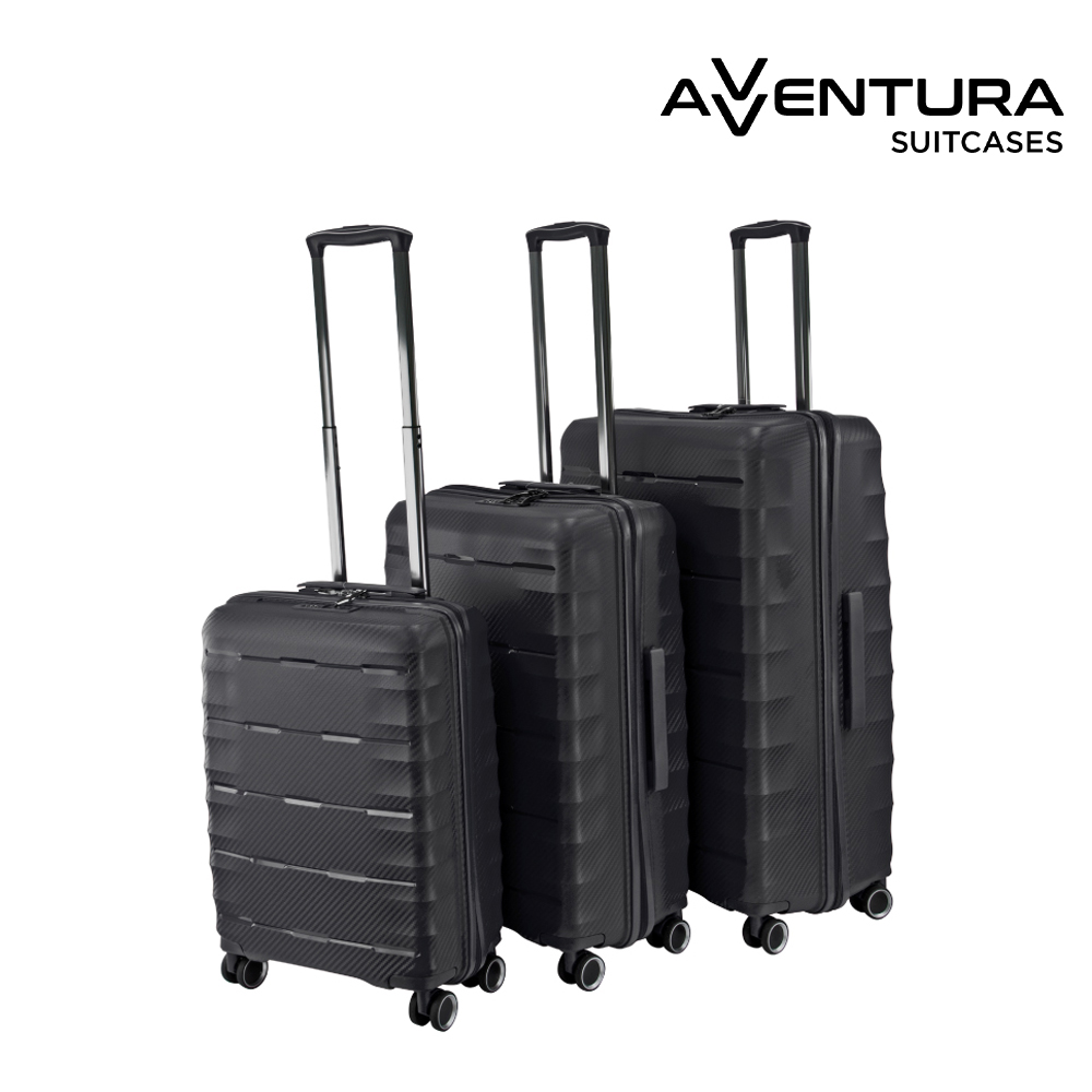 Avventura Suitcase Set 3pc Black
