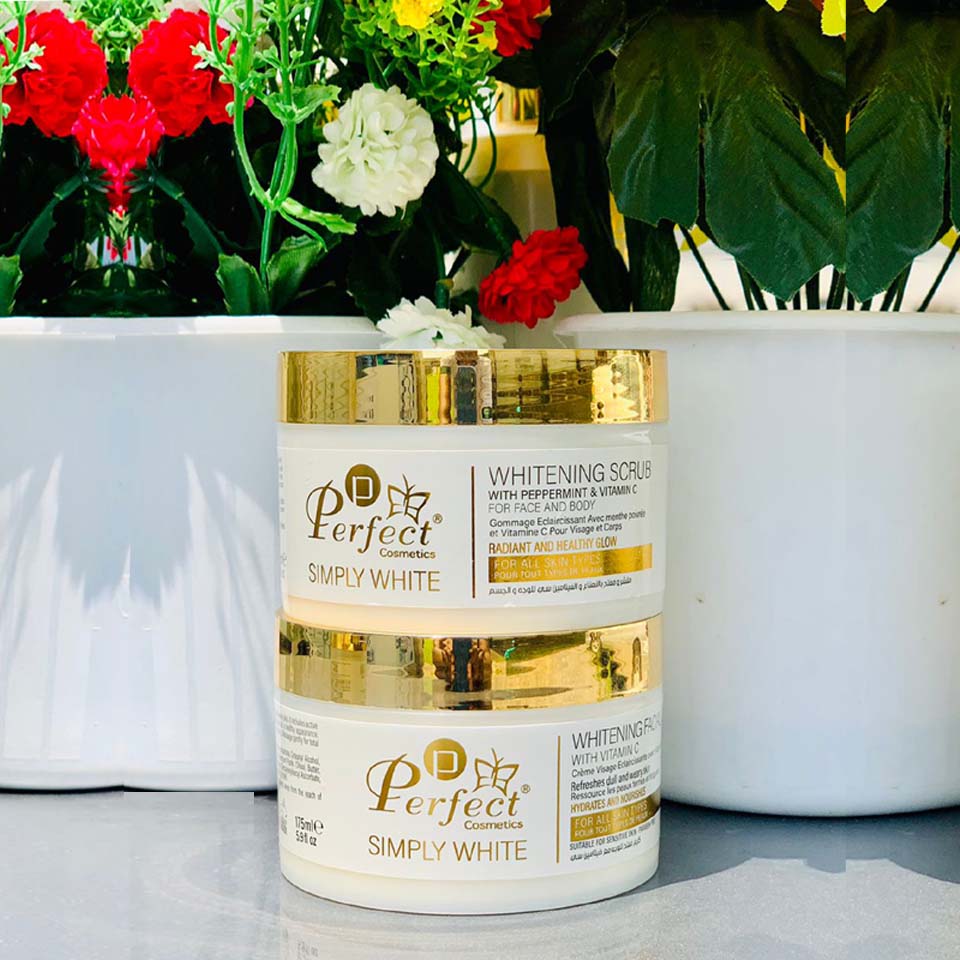 -Perfect Cosmetics Whitening Scrub With Peppermint & Vitamin C For Face and Body 175ml