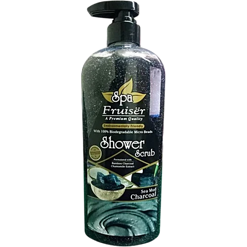 Fruiser Shower Scrub Sea Mud Charcoal, 730 ml