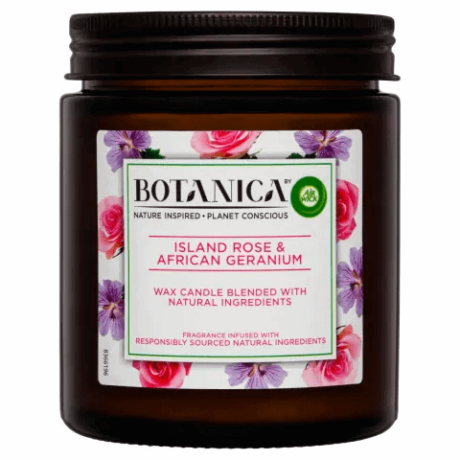 Botanica By Air Wick Candle Island Rose & African Geranium 205g