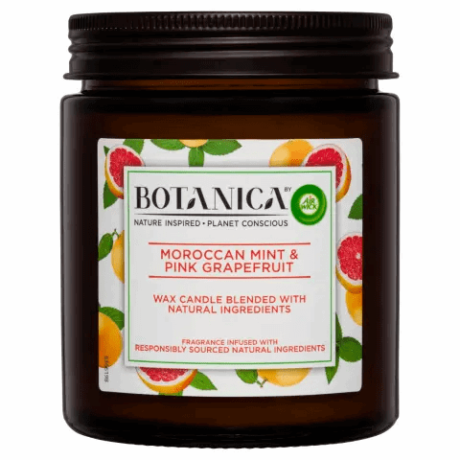 Botanica By Air Wick Candle Morrocan Mint & Pink Grapefruit 205g