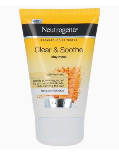 Neutrogena Clear And Soothe Turmeric Oil Free Clay Mask 50ml