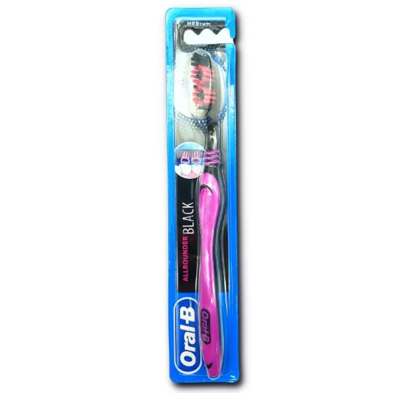 Oral B Toothbrush Medium All Rounder Black