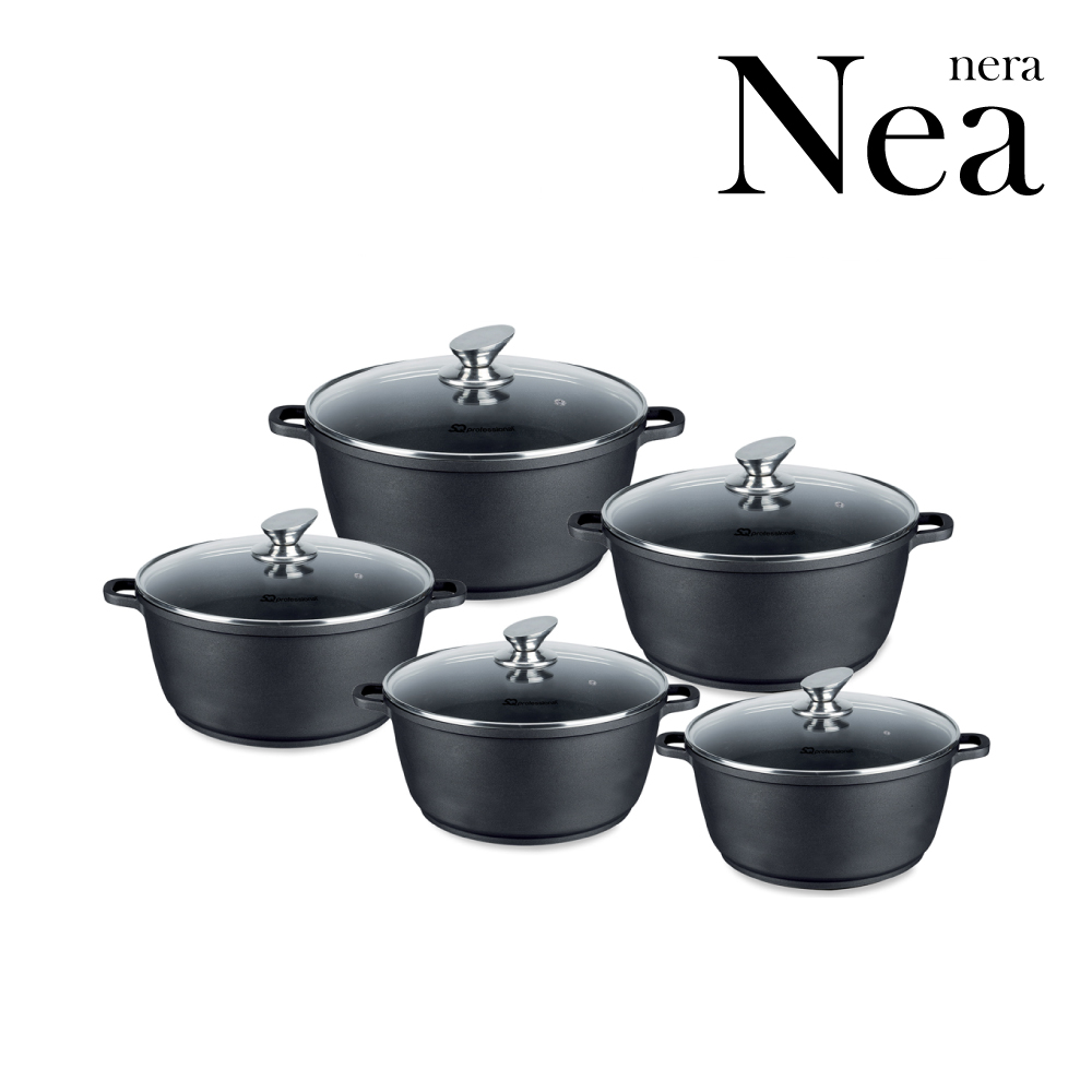 Nea Stockpot Set 5pc Black