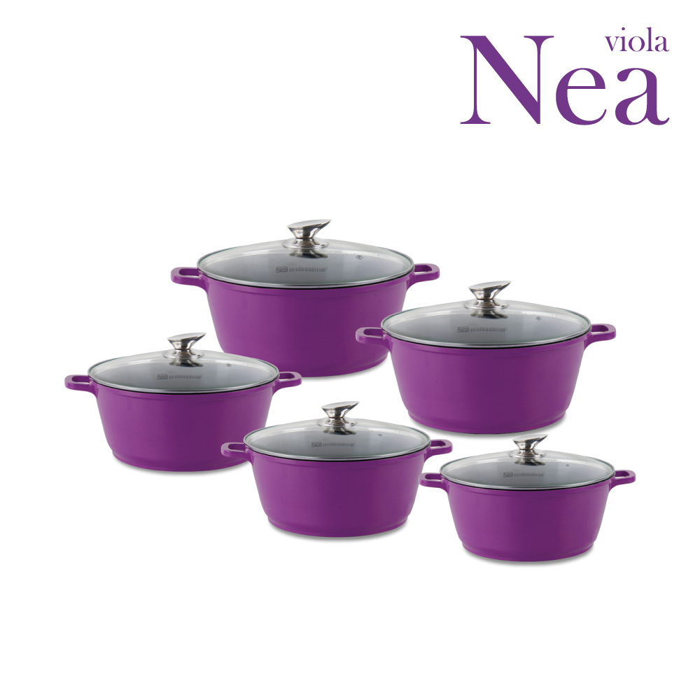 Nea Stockpot Set 5pc Viola Purple