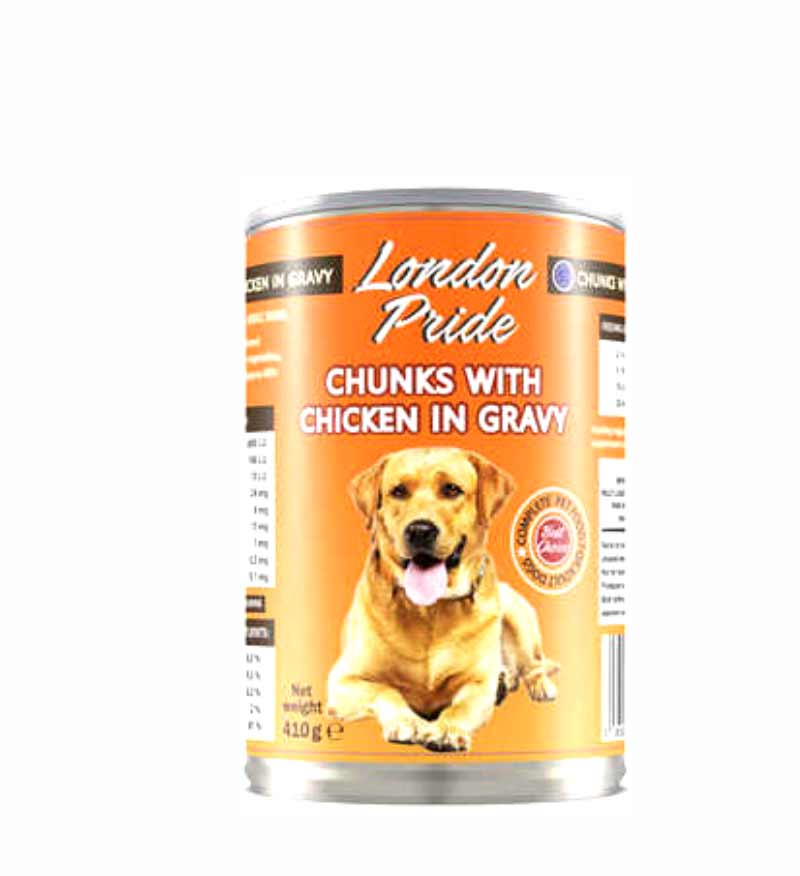 London Pride Chunk With Chicken In Gravy Canned Dog Food 410g
