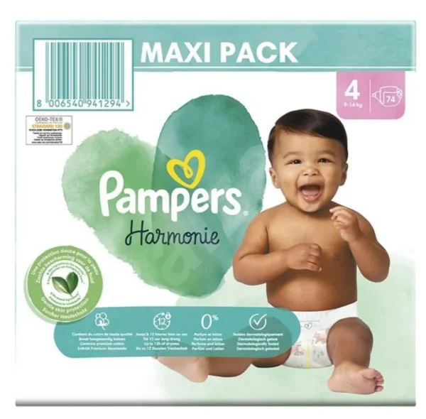 Pampers Harmonie MP Size 4 74pcs (9-14kg)
