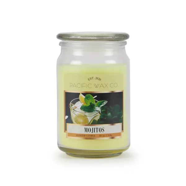 Pacific Wax Co Large Scented Candle – Mojitos (18oz/510g)