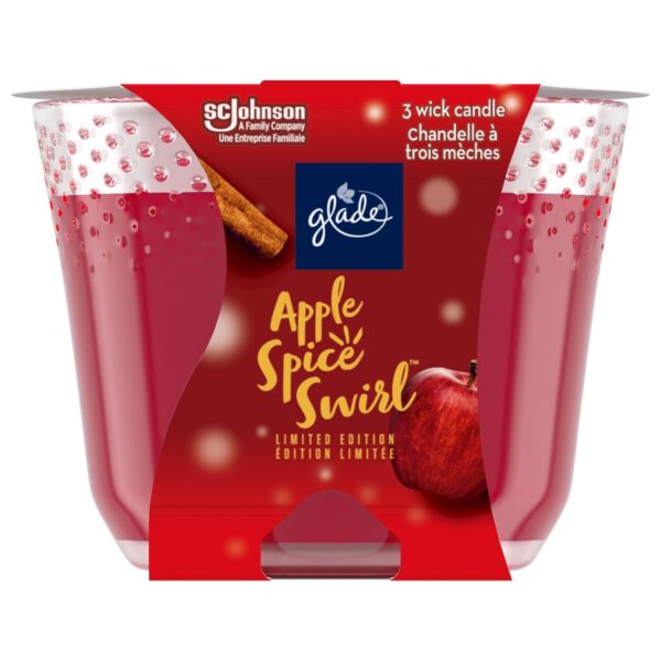 Glade Scented Candle, Apple Cinnamon, Limited Edition