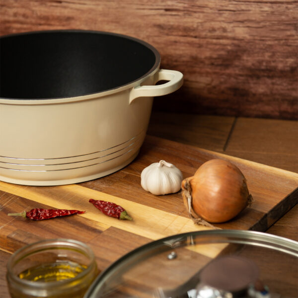 Stockpot Set 5pc Cream 2.3L-4L-6.1L-7.5L-9.5L - Image 2