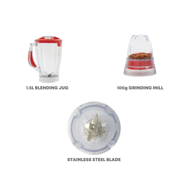 Megarange Megablend Blender & Grinder Red - Image 2