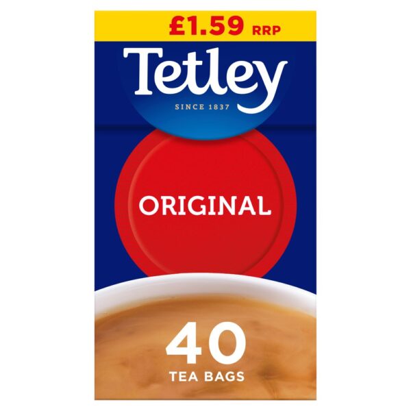 Tetley Original 40 Tea Bags 125g - Image 2