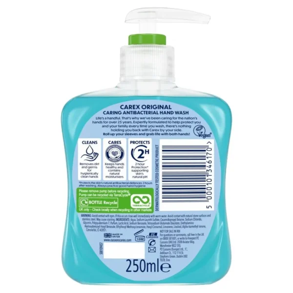 Carex Original Antibacterial Hand Wash 250ml - Image 4