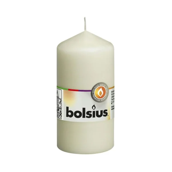 Bolsius Classic Candle Ivory 8 Pillar Candles (200mm x 98mm)