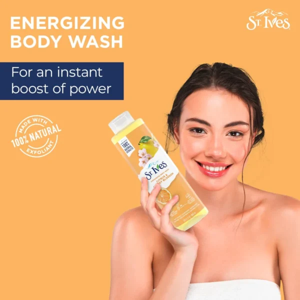 St. Ives Energizing Citrus & Cherry Blossom Body Wash  650ml - Image 2