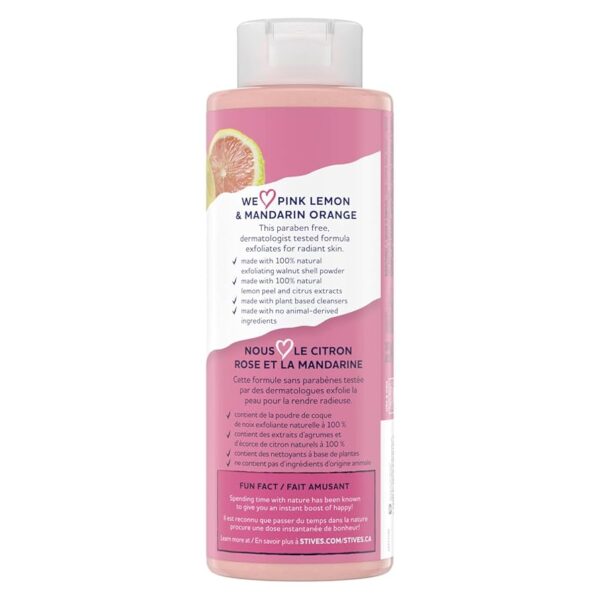 St. Ives, Exfoliating Body Wash, Pink Lemon & Mandarin Orange, 22 Fl Oz 650 ml - Image 3