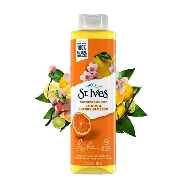 St. Ives Energizing Citrus & Cherry Blossom Body Wash  650ml - Image 4