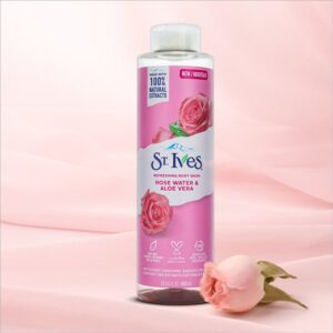 St. Ives Refreshing Rose Water & Aloe Vera Body Wash 16 oz 650ml
