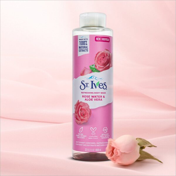 St. Ives Refreshing Rose Water & Aloe Vera Body Wash 16 oz 650ml